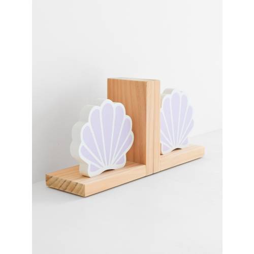 Mermaid Shell Bookends: Baby Girl Lilac Nursery Decor & Baby Shower Gift