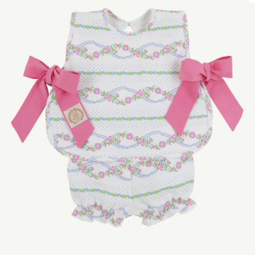 Talbott Tie Side - Garrison Garlands with Winter Park Pink