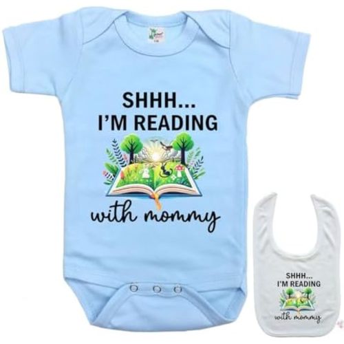 Shh..I'm Reading W. Mommy -Cute Books Baby outfit Newborn bodysuit Onesie & Blb