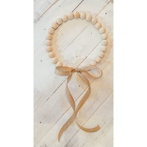 Boho Beaded Wreath: Mini Nursery Decor, Milestone Marker