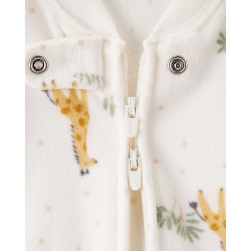 Baby Giraffe Print Long-Sleeve Wearable Blanket - White - Carter's | Carter's