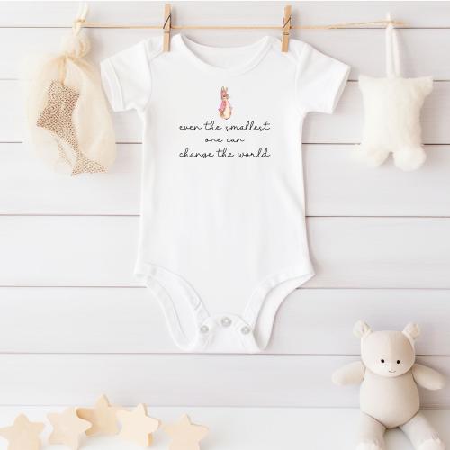 Baby Peter Rabbit Onesie®, Even The Smallest Ones Can Change the World Toddler Shirt