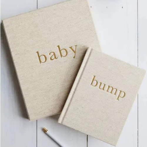 Baby + Bump Journal (Oatmeal) Bundle