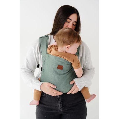 Happy! Original Baby Carrier – Lightweight Ergonomic Soft Structured Carrier for Newborns to Toddlers (7–45 lbs), Adjustable Fit, Breathable Linen, Front & Back Carry