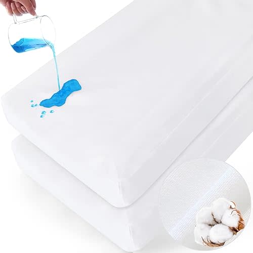 Biloban Changing Pad Cover 2 Pack Diaper, Waterproof Change Pad Cover Set Ultra Soft for Baby, White