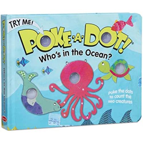 Melissa & Doug Children's Book - Poke-a-Dot: Who’s in the Ocean (Board Book with Buttons to Pop)