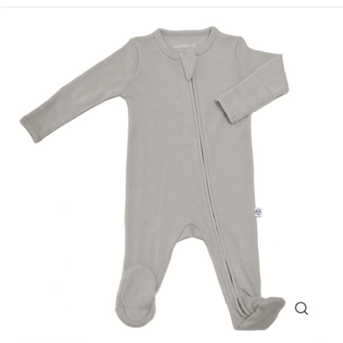 Footie Pajamas, Merino Wool, Dove