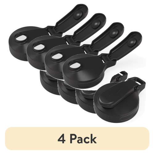 (4 pack) Masontops Regular Mouth Plastic Mason Jar Lid with Pour Spout – Reusable Flip Cap Lid for Canning Jars – Leak Proof Mason Jar Storage Lid for Smoothies, Salad Dressing, Pantry Organization