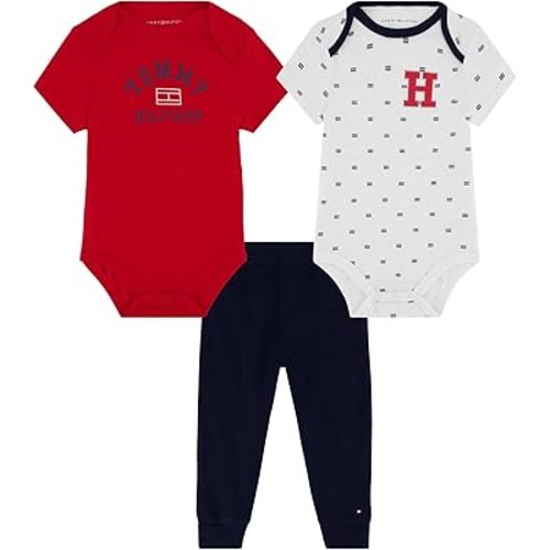 Tommy Hilfiger Baby Boys 2 Bodysuits and Pant Set