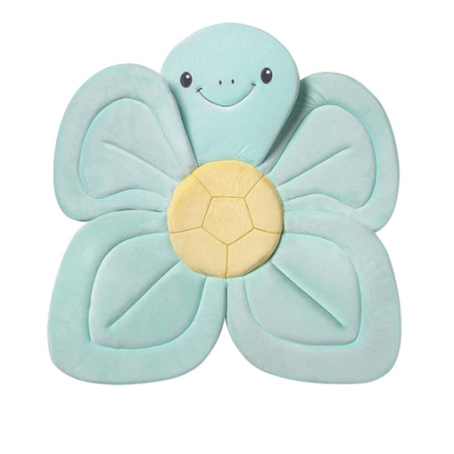 Nuby Turtle Baby Bath Cushion for Bathtub or Sink, Soft and Easy to Dry Fabric, 0-6 Months, Turquoise