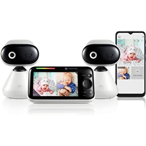 Motorola Nursery Video Baby Monitor PIP1500 Connect with Camera, 5" Screen, HD 1080p, WiFi, 1000ft Range, 2-Way Audio, Pan/Tilt/Zoom, Temperature Sensor, Lullabies, Cry Detection
