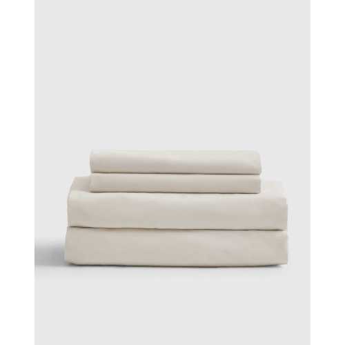 Classic Organic Percale Sheet Set in Sand