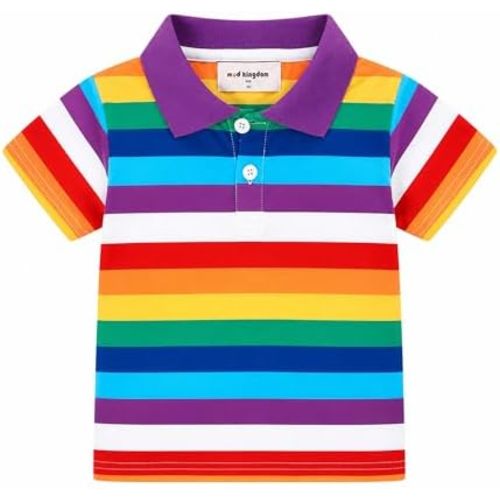 Mud Kingdom Boys Polo Shirt Short Sleeve School Uniform Pique Polo Summer