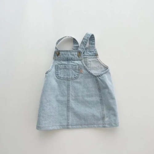 Denim Suspender Dress – August + Willow