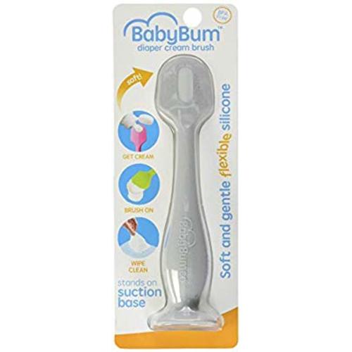 Baby Bum Brush, Original Diaper Rash Cream Applicator, Soft Flexible Silicone Brush, Unique Gift [Gray]