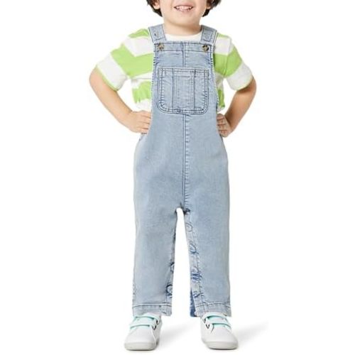 Amazon Essentials Unisex Babies' Soft Stretch Regular-Fit Denim Overalls