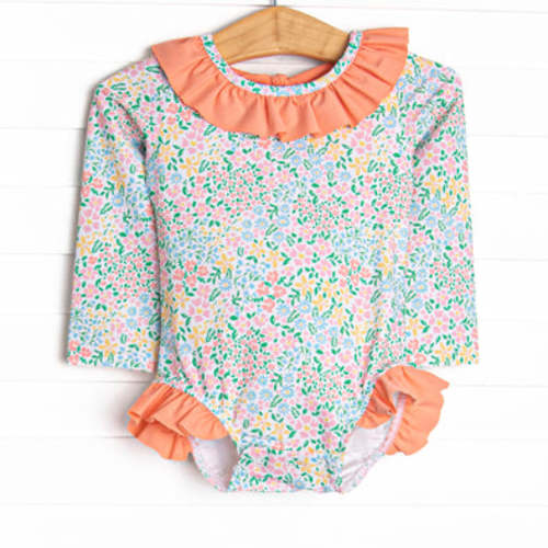 Reef Wonders Long Sleeve One Piece Rash Guard, Pink – Stitchy Fish 12M