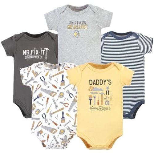 Hudson Baby Unisex Baby Cotton Bodysuits 5-pack