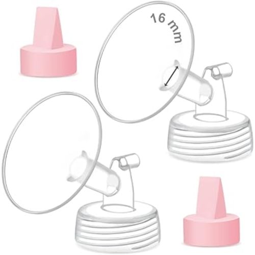 Maymom Pump Part Compatible with Spectra/Ameda Luna Pumps, Syngery Gold; Incl Wide Mouth Flange 16 mm Valve; Not Original Spectra Flange; Replaces Spectra S1 S2, Plus Shield, Pump Parts, Accessories