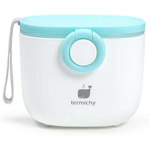 Termichy Baby Formula Dispenser, Portable Milk Powder Dispenser Container with Carry Handle and Scoop for Travel Outdoor Activities with Baby Infant, 8.8OZ, 0.55LB, 250g, 500ml (Baby Blue)