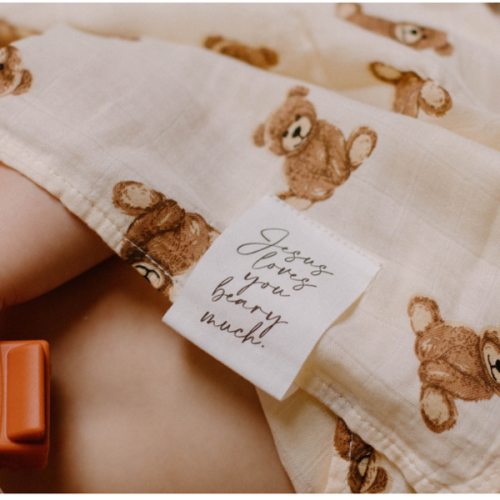 Jesus Loves You Beary Much Swaddle Blanket – OUR HOUSE ABOVE