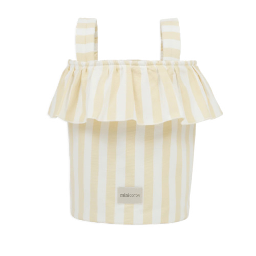 Basket Rayas - Butter + White · Minicoton