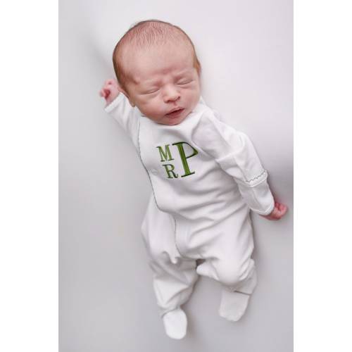 Baby Boy Coming Home Outfit, Newborn, Olive Boys Outfit, Monogrammed Footie, Baby Shower Gift, Pima Cotton, Newborn Photos - Etsy