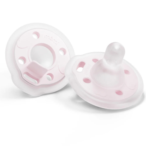 babypace® breast-like pacifier 2-set in delicate seashell | mōmi