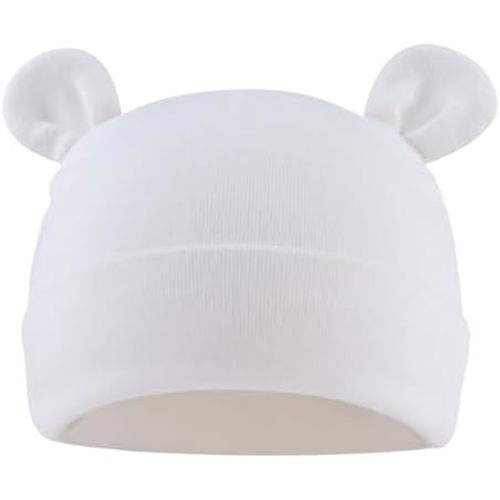 JANGANNSA Newborn Baby Hat Cotton Bear Beanie for Boys Girls Cute Infant Toddler Hats