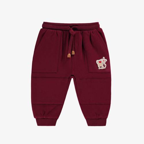 Pantalon bourgogne style jogger, bébé | Souris Mini - Souris Mini