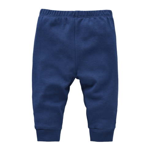 TIREOW Solid Baby Sweatpants,Unisex Baby Toddler Cotton Crawling Pants for Baby Boys Girls Solid Color Loose and Comfortable Pant(9-12 Months,Dark Blue)