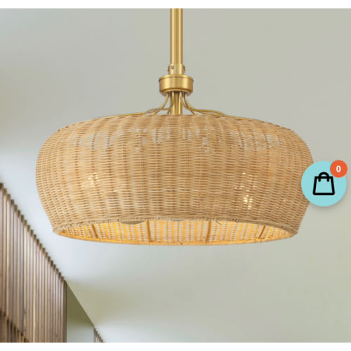 Maribel Ceiling Fan with Dimmable Lights - Aged Brass finish