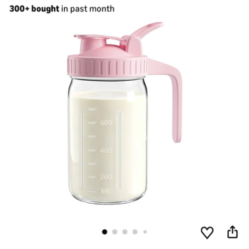 Amazon.com: 32oz Breast Milk Pitcher with Lid - Airtight Leakproof Glass Storage with Flip Cap & Pour Spout, Wide Mouth 1 Quart Breastmilk Storage Container Breastfeeding Essentials for Breastmilk, Formula, Milk : Home & Kitchen