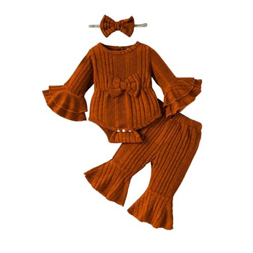 SUNNY PIGGY Baby Girl Clothes Infant Newborn Outfits Romper 0-18 Month Toddler Girls’ Clothing Pant Set
