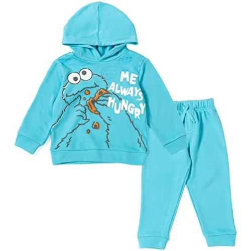 Sesame Street Fleece Pullover Hoodie and Pants Outfit Set Infant to Toddler Sizes (12 Months - 5T)