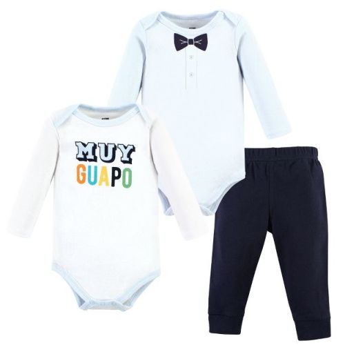 Hudson Baby Infant Boy Cotton Bodysuit and Pant Set, Hola Ladies Long Sleeve, 18-24 Months