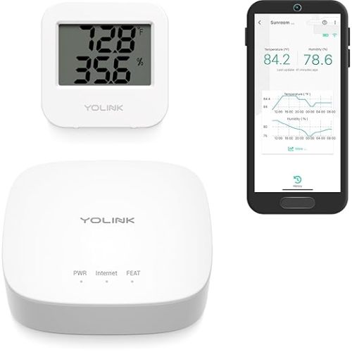 Smart Wireless Temperature Sensor/Humidity Sensor (1-Pack with Hub)