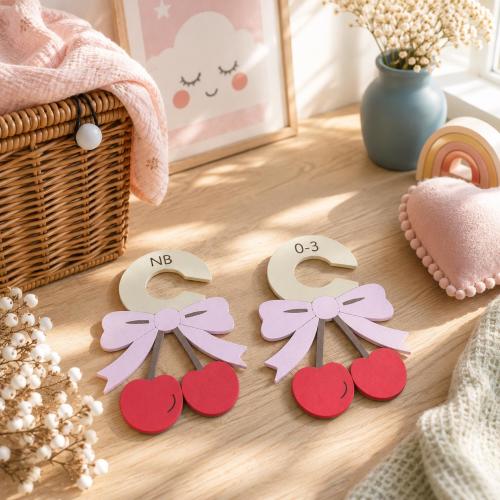 Baby Double Sided Closet Dividers – Cherry Design Clothing Organizer for Newborn to Toddler