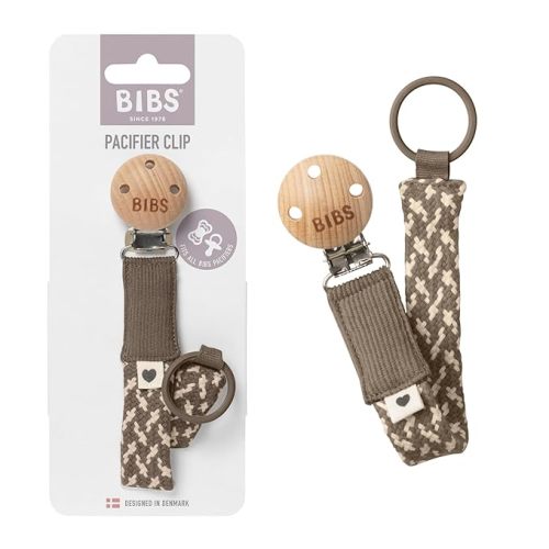 BIBS Paci Braid | Made in Denmark | Dark Oak/Vanilla | ONE Size