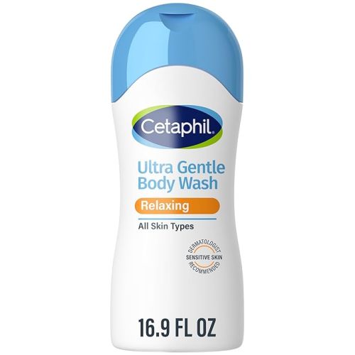 Cetaphil Ultra Gentle Relaxing Body Wash, For Dry to Normal, Sensitive Skin, 16.9oz, with Aloe Vera, Calendula, Vitamin B5, Hypoallergenic, Dermatologist Tested