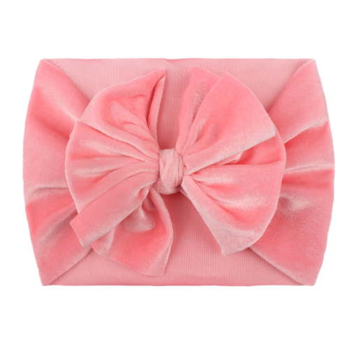 Karoyedx Baby Bows Kids Girls Baby Solid Headband Hair Band Bow Accessories Headwears Pink Size,One Size