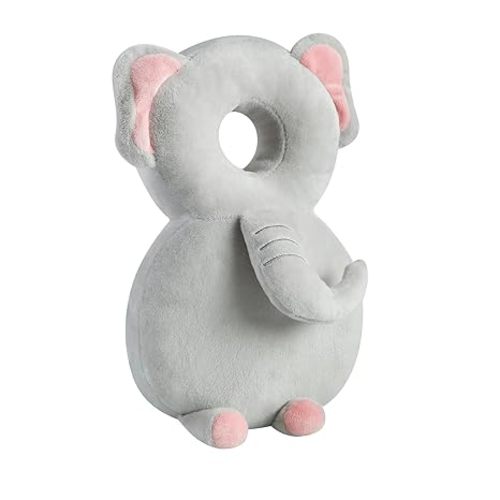 PandaEar Baby Head Protection Backpack, Toddler Walking Head Protector | Adjustable Head Protector Pad Safety Cushion, Head & Back Protection for Babies Learning to Walk, Cute Elephant Design