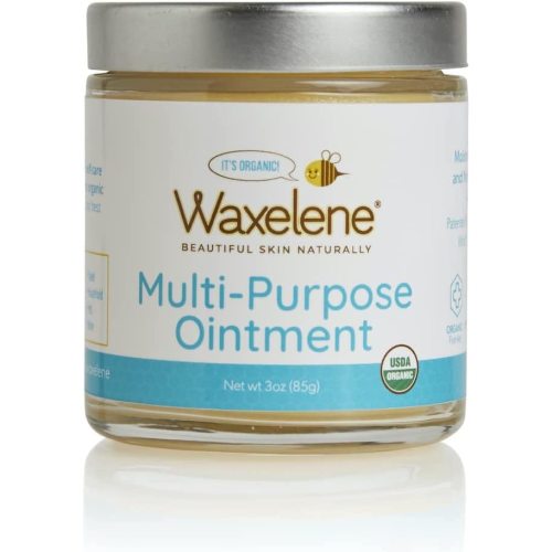 Waxelene Multipurpose Ointment Travel Jar, Organic Aerated Balm the Petroleum Jelly Alternative Soothing Botanical Eczema Dry Skin Face Moisturizer