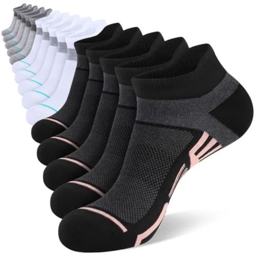 15 Pairs Womens Ankle Socks Lightweight Breathable Casual Low Cut Socks for Women With Heel Tab