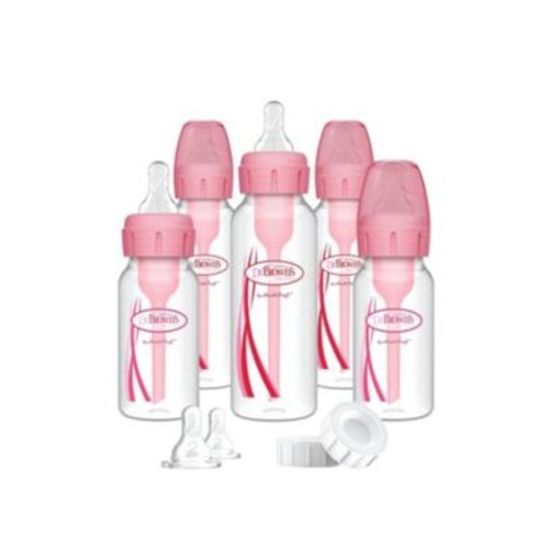 Dr. Brown's 17 Piece Anti-Colic Options+ Baby Bottle Newborn Feeding Set - Pink
