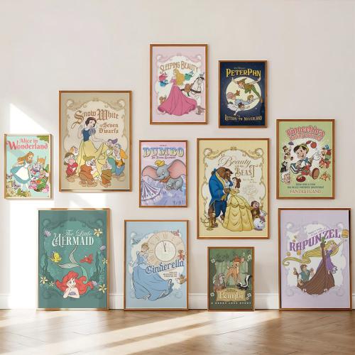 Disney Character Poster, Disney Princess Character, Disney Dumbo Movie Poster, Vintage Disney Movie Poster Classic