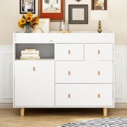 38"Ideal Height Nursery Dresser with Changing Top Safety Baby Dresser