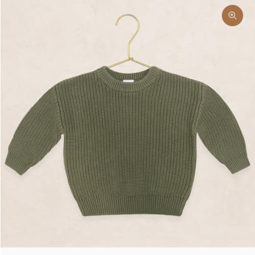 Knit Chunky Sweater - Olive
