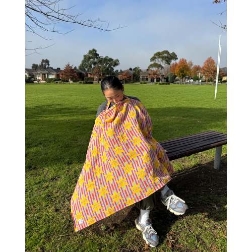 Organic Muslin Nursing Cover - Lucky Stars – AEGI BLOOM