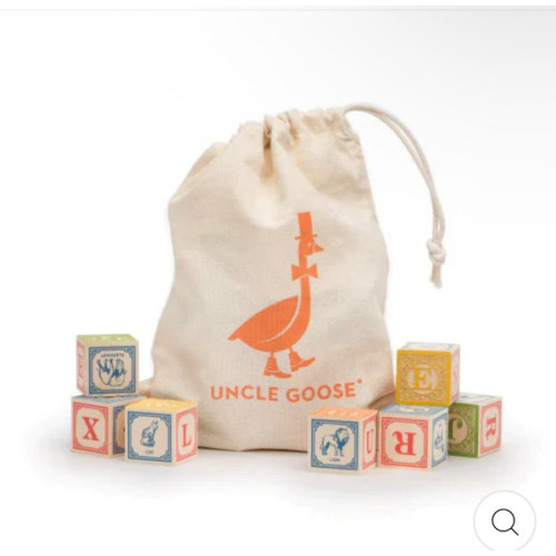 Uncle Goose Classic ABC Blocks in Canvas Bag